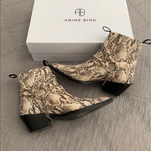 Anine Bing Harris Python booties